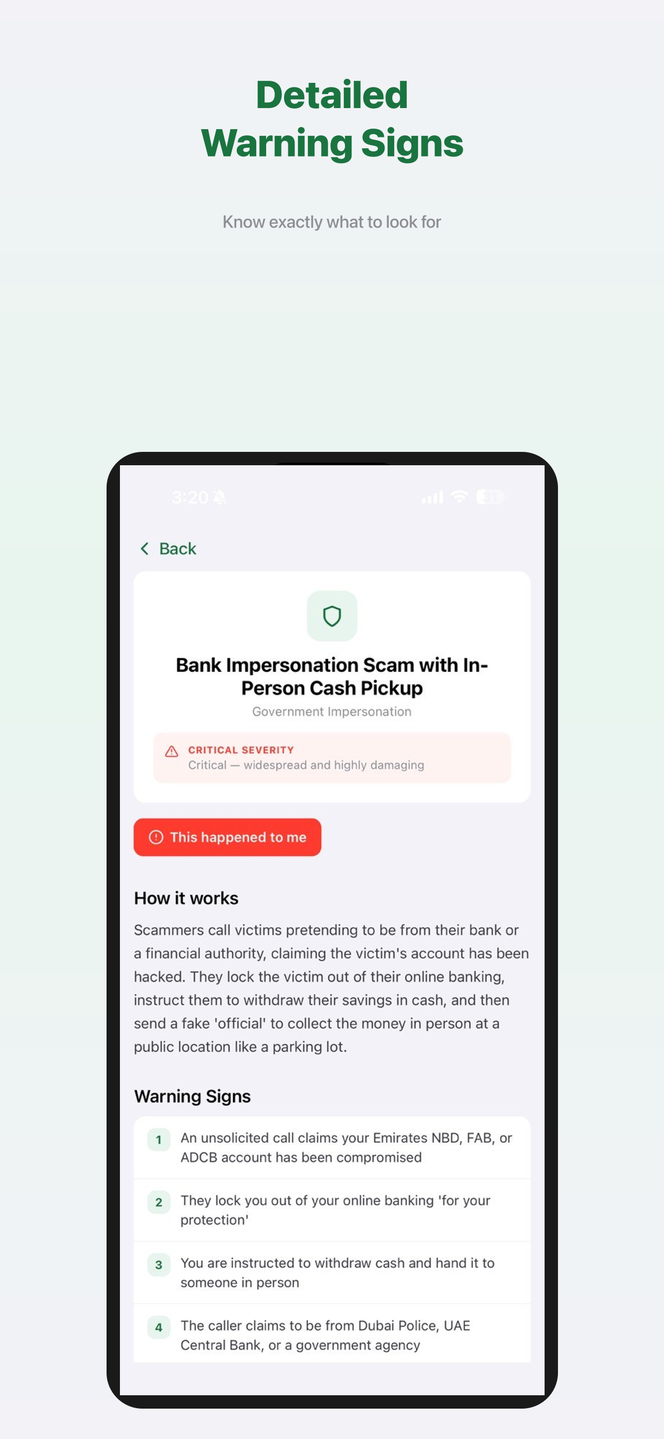 Scam detail
